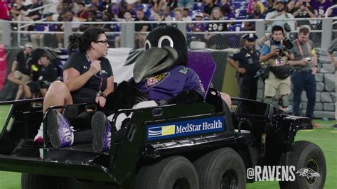 Ravens mascot accident recording